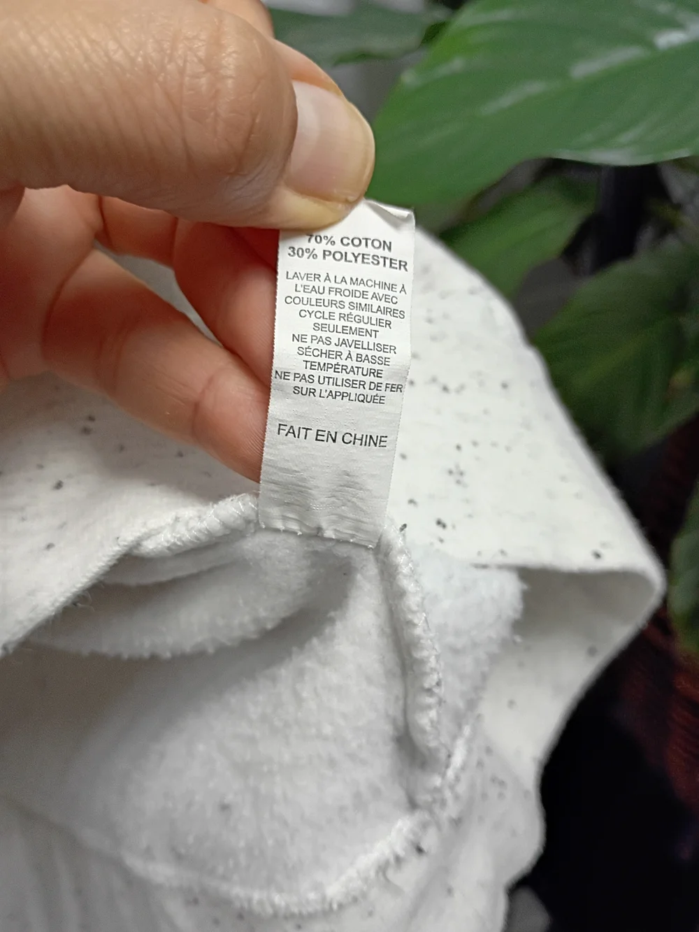 Glossier Speckled Cream Hoodie Sweatshirt - Men